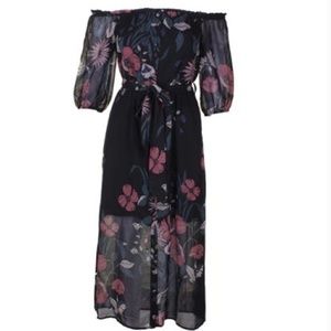 Bardot Floral Off-Shoulder Midi Dress